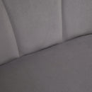 Divano 2 Posti con Gambe in Metallo 132x66x80 cm in Tessuto Vellutato Grigio
