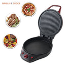 Piano Cottura Multifunzione Duadine 3 in 1 Antiaderente 1200W Kooper Italì Pizza Maker