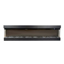 Camino Elettrico da Parete o Incasso Velar 182x20x48 cm Effetto Fiamma Telecomando in MDF Nero Opaco