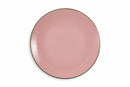 Set 6 Piatti Piani Ø26,5x2,5 cm in Gres Villa d'Este Home Tivoli Royal Passion Rosa