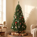Albero di Natale Artificiale 98x98x200 cm con 1000 Rami Ignifughi e Base Pieghevole in Metallo Verde      