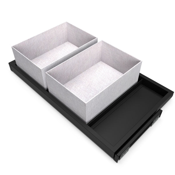 prezzo Kit 2 Cestelli e Vassoio per Amadio Regolabile 800 mm Emuca Nero