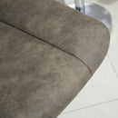 Set 2 Sgabelli Imbottite da Bar 41,5x51x94-115 cm in Tessuto Cachi e Nero