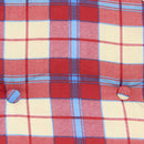 Poltrona 4 Posizioni Faggio con Cuscino 61x75x110 h cm in Cotone Rosso