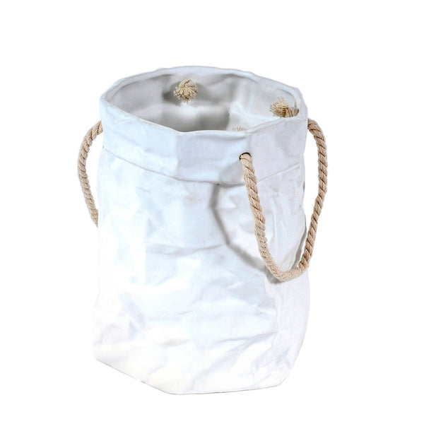 Vaso in Ceramica con Effetto Carta H 22 cm online