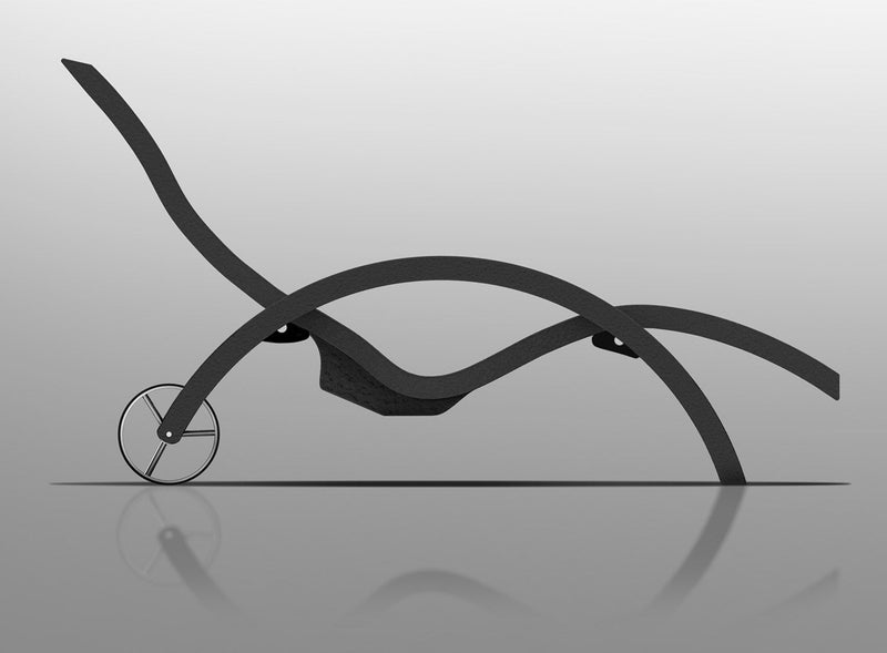 Lettino Chaise Longue da Esterno Giardino Inclinabile con Ruote Arkema Serendipity Dove Grey