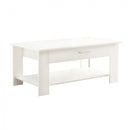 Tavolino Salotto Myrto 110x60x44 h cm in Truciolare bilaminato Bianco
