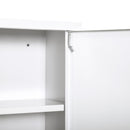 Armadietto Medicinali da Parete 40x18x60 cm 2 Chiavi in Acciaio Bianco