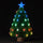 Albero di Natale 60 cm Stelle LED Multicolore Base Tronco Alberello Natalizio