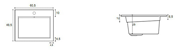 Mobile Lavatoio Sospeso Vasca Zeus in MineralMarmo Apertura a Cassettone 80x48x50 cm Grigio Cemento