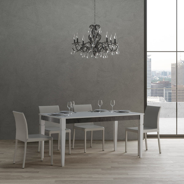 prezzo Tavolo Allungabile 180-284x90x80 cm Impero Iron Bianco Frassino