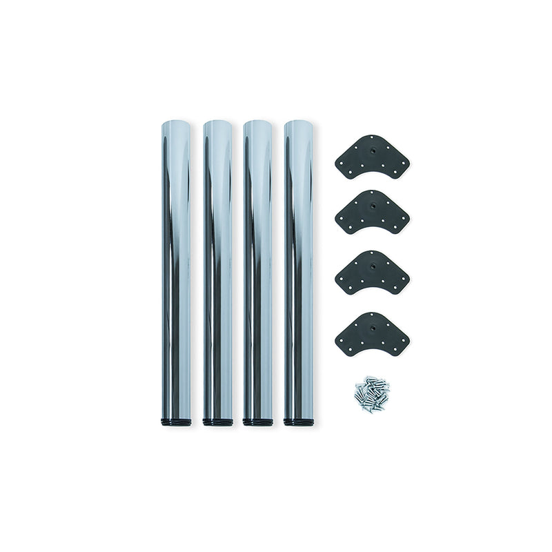 Kit 4 Gambe per Tavolo Regolabili Ø6x83/85 cm in Acciaio Cromato Emuca