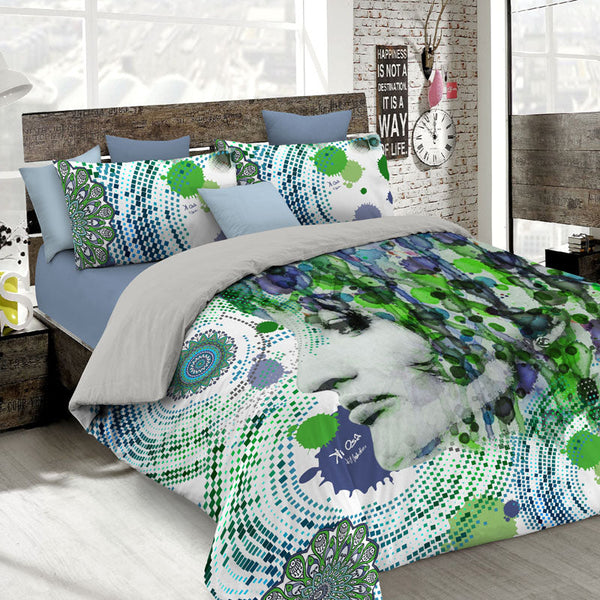 online Copripiumino Matrimoniale Stampa sul Sacco e Federe Kio632