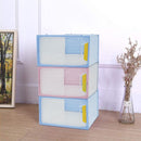 Scatola Scarpe Salvaspazio 23x33xH14 cm Contenitore con Sportello Rosa