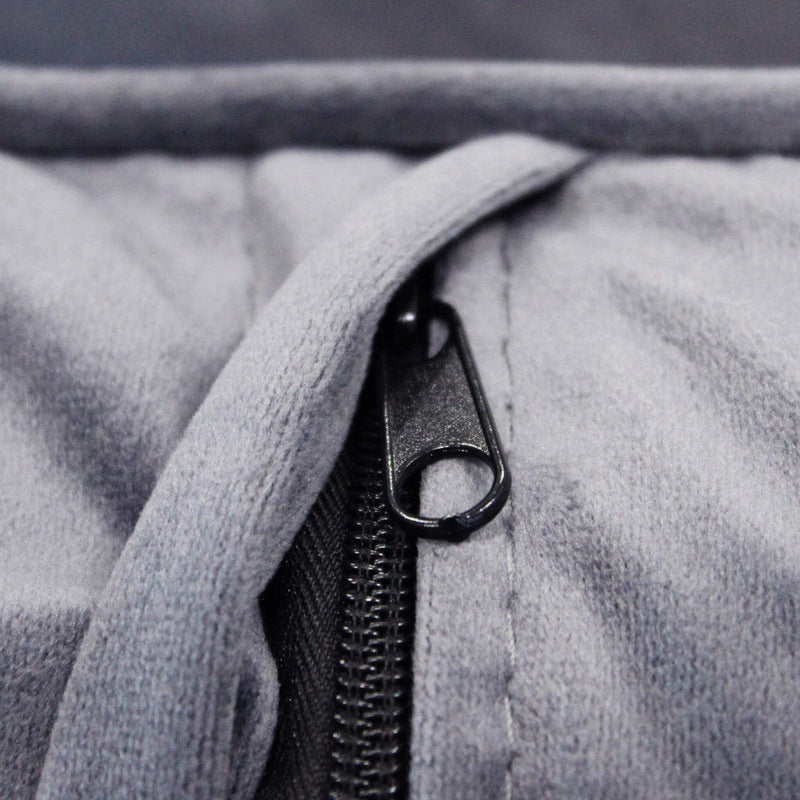 Divano 3 Posti Chandler 196x81x89 h cm in Velluto Grigio chiaro