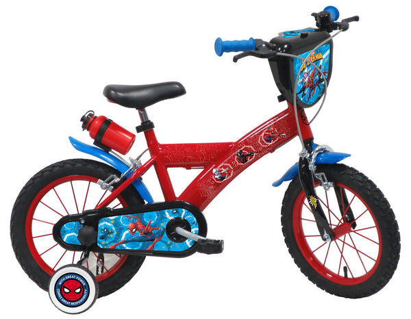 Bicicletta per Bambino 16"" 2 Freni Marvel Spiderman Rosso prezzo