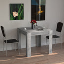 Tavolo da Pranzo Quadrato Allungabile a Libro 90-180x90x74 cm in Legno Effetto Cemento      