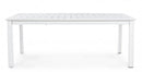 Tavolo Allungabile Konnor 200-300x110 cm Bianco in Alluminio