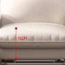 Sedia Poltrona da Ufficio Presidenziale Imbottita con Poggiapiedi Beige