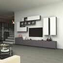 Parete attrezzata Domino 280 cm bianco ghisa