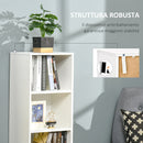 Libreria con 3 Ripiani e 1 Armadietto 40x30x129,5 cm in Legno Bianco