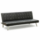 Divano Letto 175x80x73 cm in Similpelle Nero