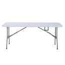 Tavolo da Campeggio Picnic Pieghevole Portatile Richiudibile in Valigia in PE 180x74x74 cm 