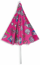 Set 2 Sedie Mare Spiaggine Pieghevoli per Bambini con Ombrello Soriani Oxford Glamour