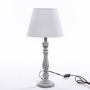 Lampada da Tavolo Ø25xH41 cm in MDF Design Classico Grigia