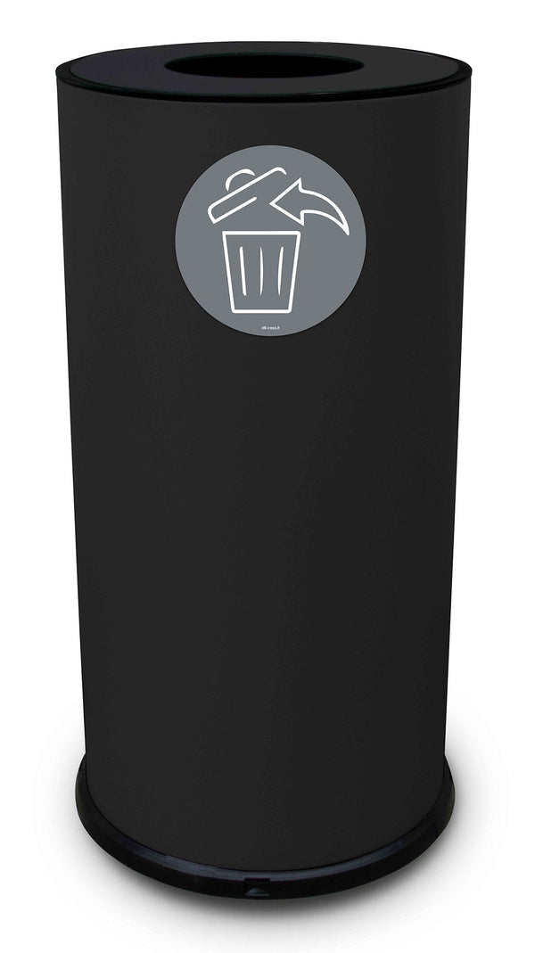 prezzo Pattumiera Per Raccolta Differenziata Ø35xh72 cm In Acciaio Verniciato 1 Scomparto Nero