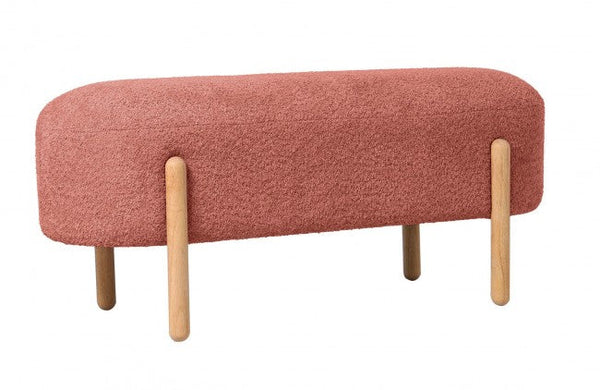 online Panca 108x41,5x48 cm Dalia in Bouclè Rosa Antico
