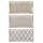 Set 3 Vassoi 24,5x12,6x2 cm  in Ceramica VdE Tivoli 1996 Charleston Bianco e Oro