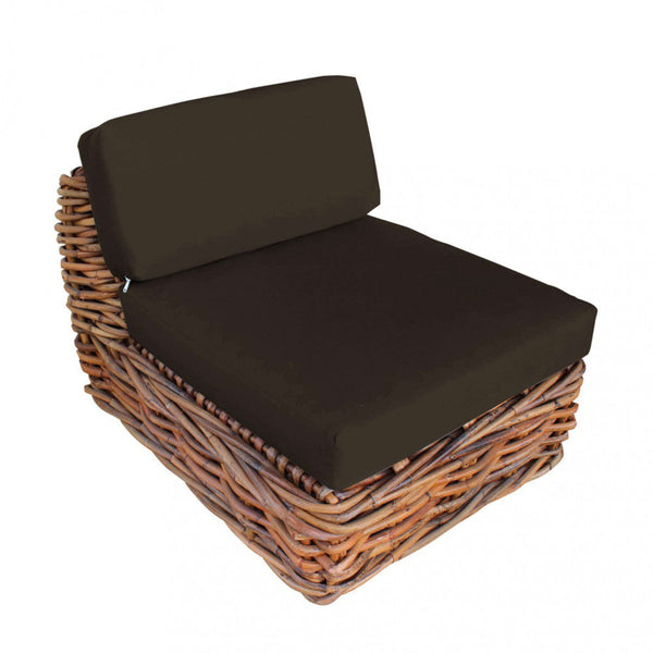 prezzo Poltrona Componibile Polinesia con Cuscini 75x87x105 cm in Rattan Marrone