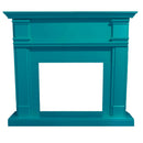 Cornice da Pavimento per Inserto Camino Elettrico 114x28,2x102,2 cm in MDF Sined Caldera Turchese