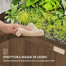 Fioriera da Giardino con Traliccio per Piante Rampicanti 90x45x183 cm in Legno di Abete Marrone      