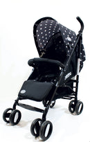 Passeggino Leggero per Bambini Pieghevole con Borsa Nemo Nero con Stelle