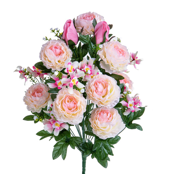 online Set 2 Bouquet Artificiale Ranuncoli/Orchidea Artificiali X 18 50 cm