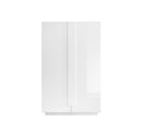 Madia Mobile Soggiorno Alto 2 Ante Jupiter 121x44x193 cm Bianco laccato lucido