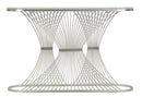 Console Stripe 120x35x79 cm in Ferro e Marmo Argento      