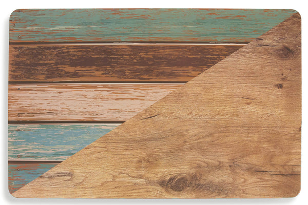 sconto Set 6 Tovagliette Rettangolare Double Face Villa d'Este Home Tivoli Legno