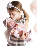 Bambola Bebè Neonato con Copertina Rosa 38cm JC Toys