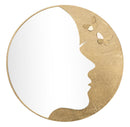 Specchio Glam Lady Luxy Ø80x2,5 Misura Specchio 59x70 cm in Ferro Oro