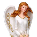 Angelo resina bianco con led cm 15,5x11,5xh29