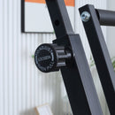 Vertical Climber Altezza Regolabile 100x60x175-195 cm con Monitor LCD in Acciaio e ABS Nero