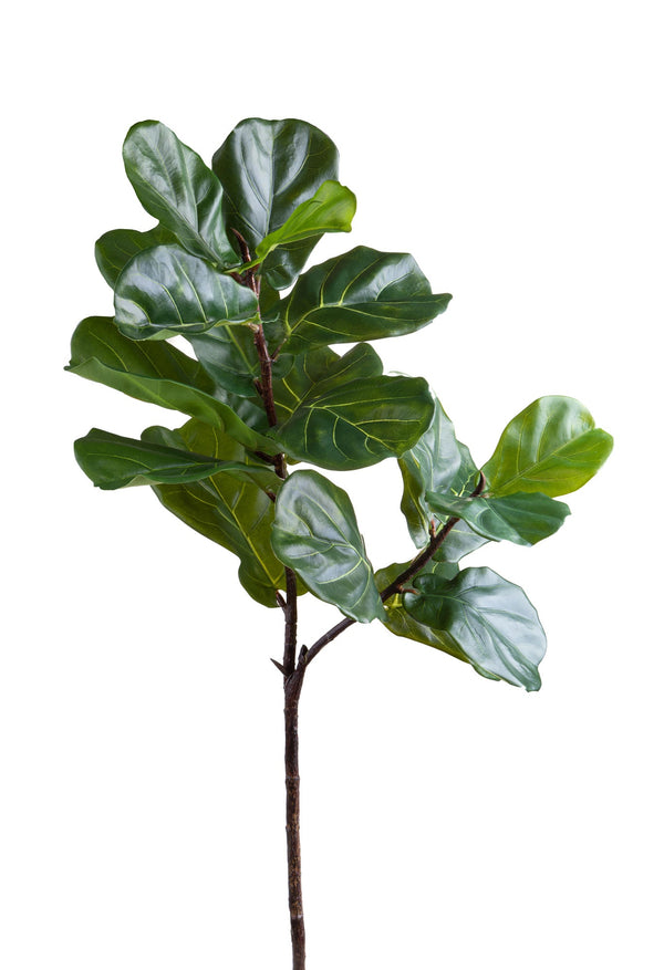 acquista Ramo di Ficus Lyrata Artificiale Real Touch Altezza 120 cm Rosso
