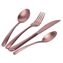 Servizio Set di Posate 24 Pezzi in Acciaio Inox VdE Tivoli 1996 Drop Rame Satinato