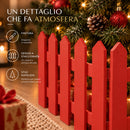 Staccionata per Albero di Natale 40x29,5x1 cm Recinto Decorativo Rosso      