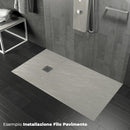Piatto Doccia in Pietra  Pedrinelli Ardesia Stone Side Cemento Varie Misure