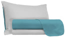 Set Lenzuola Sopra Sotto e Federe Doubleface Ottanio\/Grigio Chiaro
