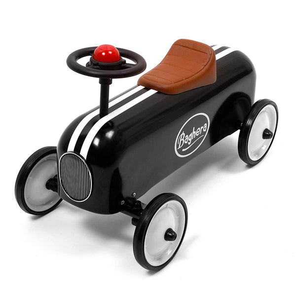 acquista Auto Cavalcabile Vintage da Corsa per Bambini Baghera Racer Nera